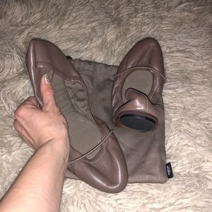 Kate Spade Saturday roll up leather ballet flats